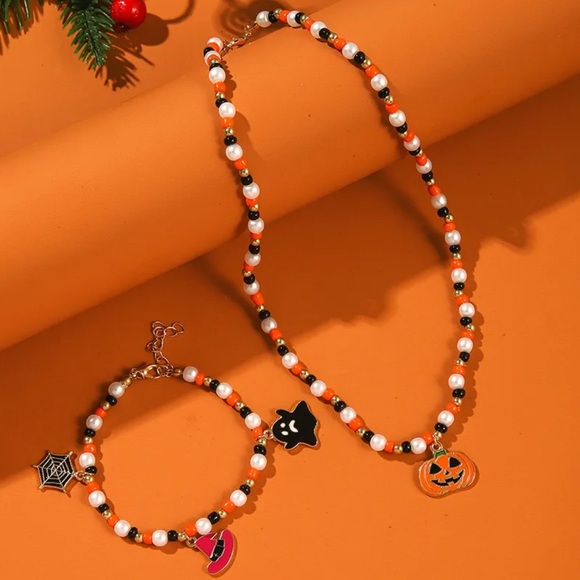 Piper K Jewelry - Halloween Necklace and Bracelet Set